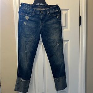 Mother Distressed Blue Jeans